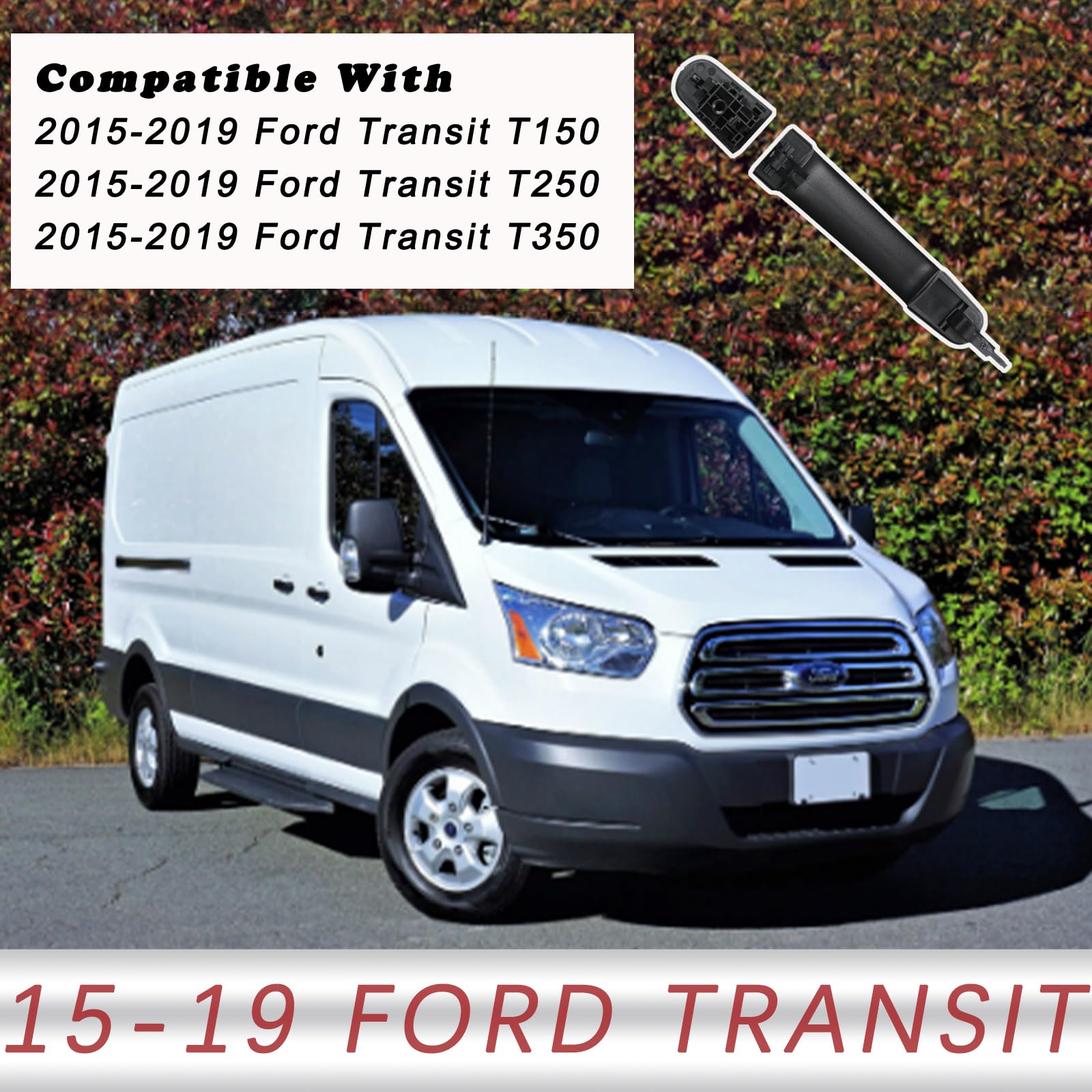 TQPONLY texture black housing and lever detail enhances van exterior aesthetics