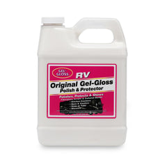 TR Gel-Gloss 64 oz bottle ready for polishing kitchen and bath surfaces.