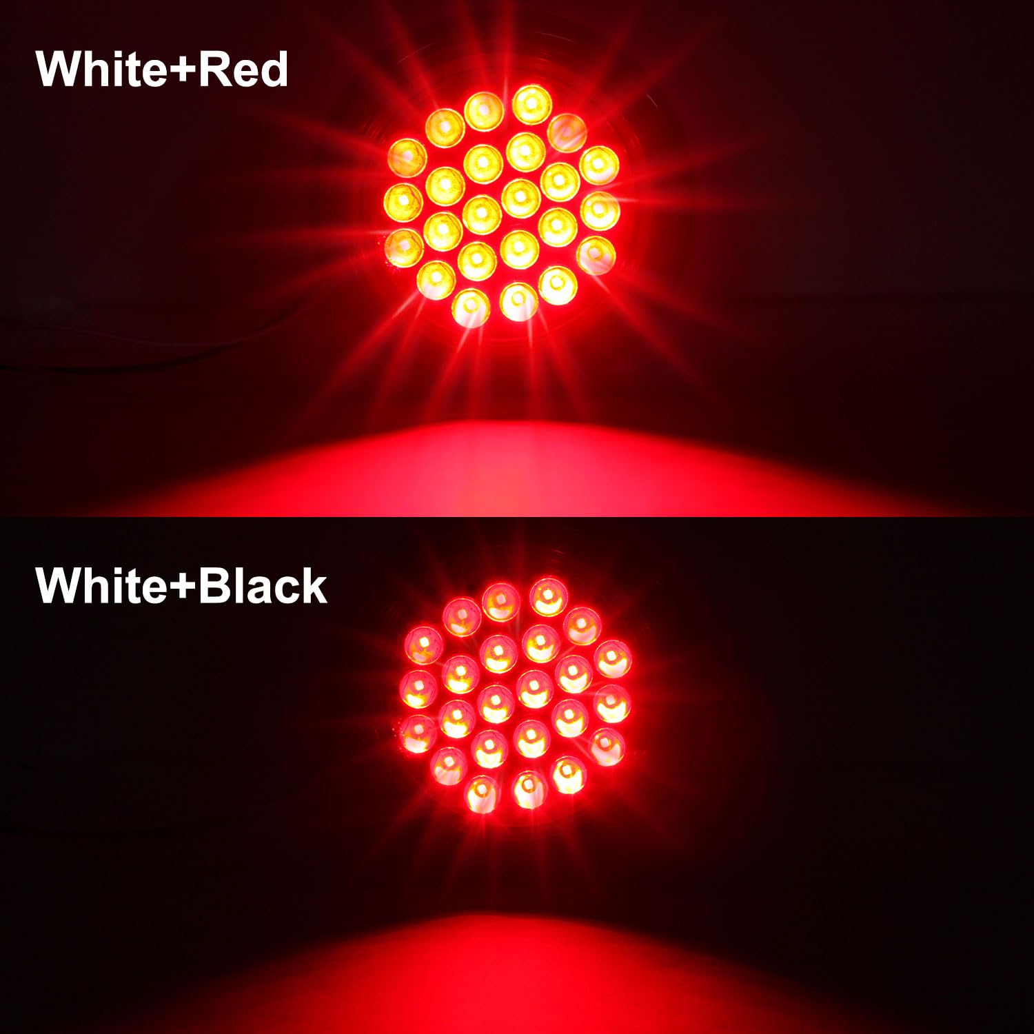 Traberm 4-inch round LED tail light with grommets ready for flush mounting.