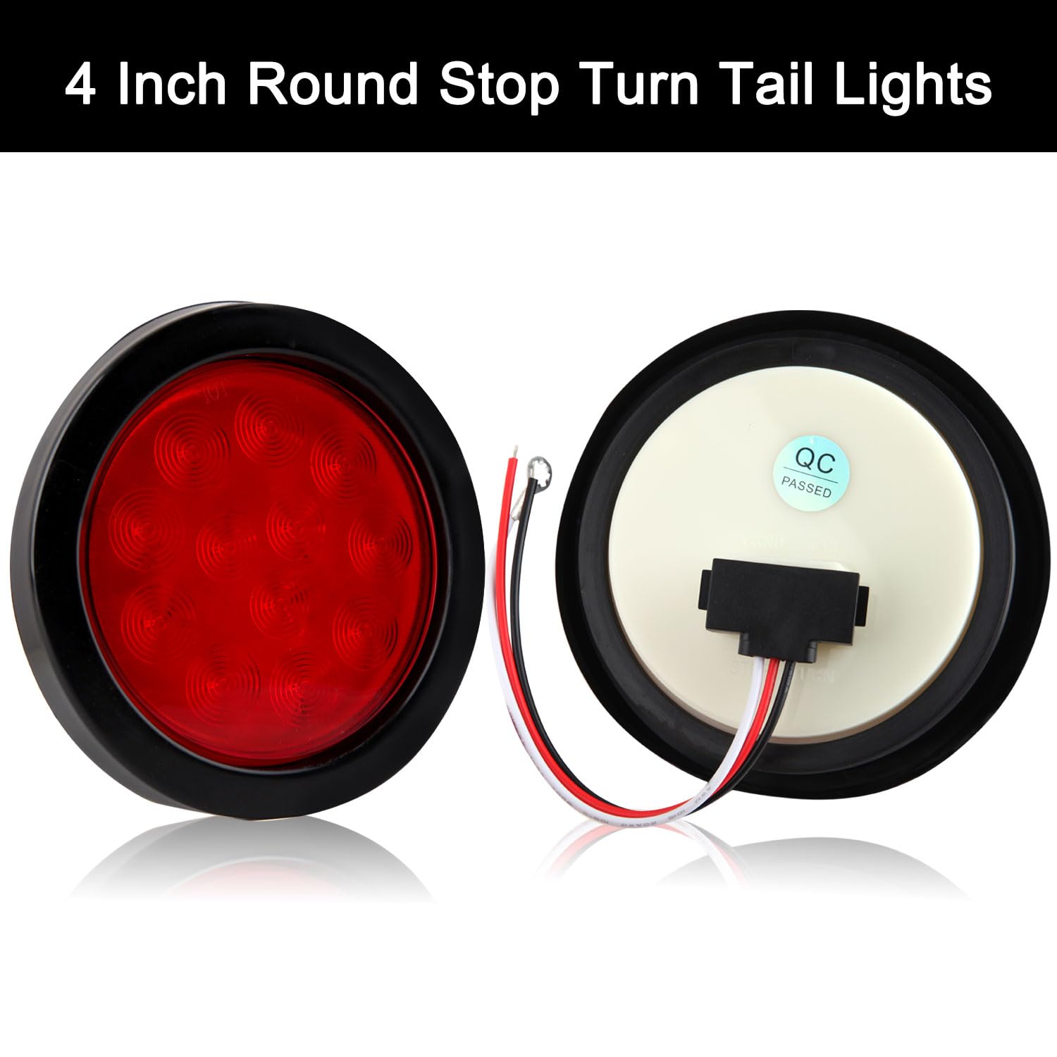 Traberm flush-mount red trailer light designed for rugged road use.