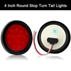 Traberm flush-mount red trailer light designed for rugged road use.