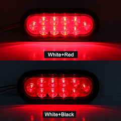 Traberm 6-inch oval LED tail light close-up highlights high-visibility LEDs for safer signaling.