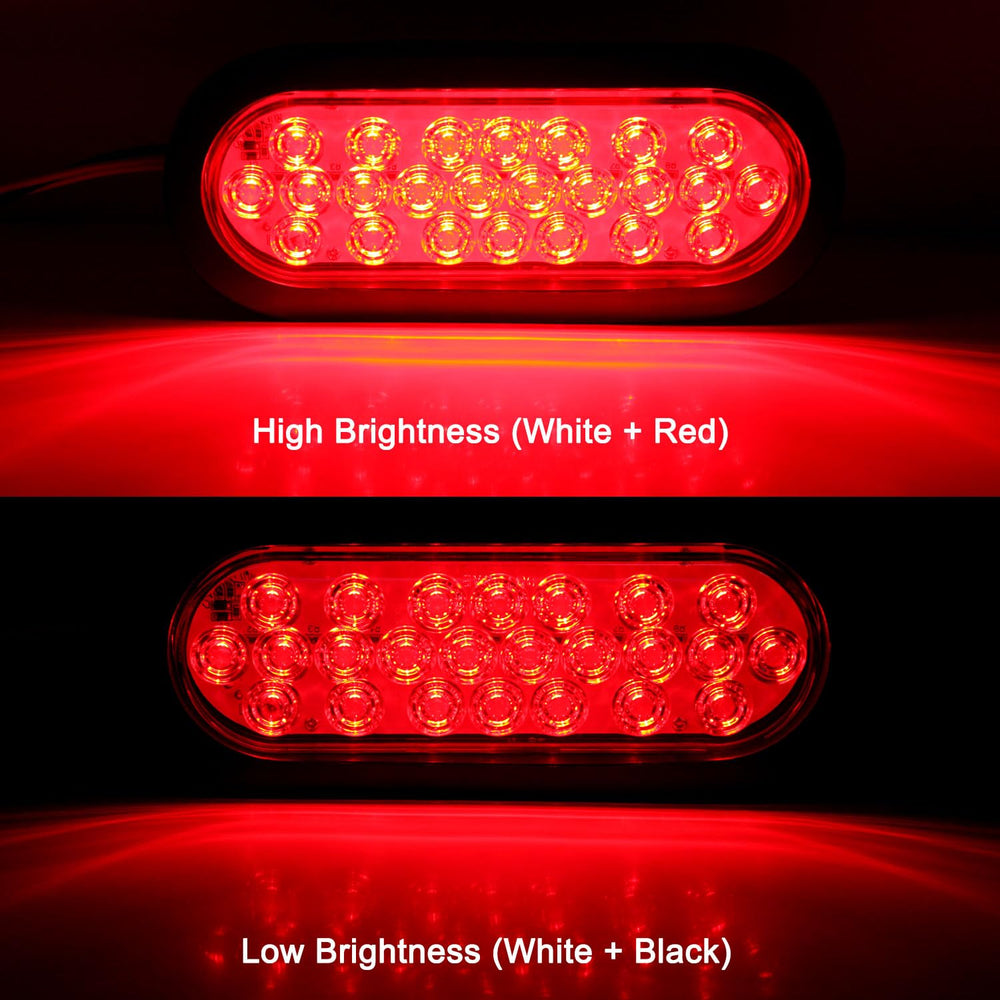 Traberm 6in oval LED tail light shows bright brake and turn signals for safer towing.