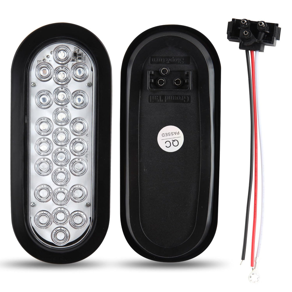 Traberm oval light includes grommets for easy surface mounting.