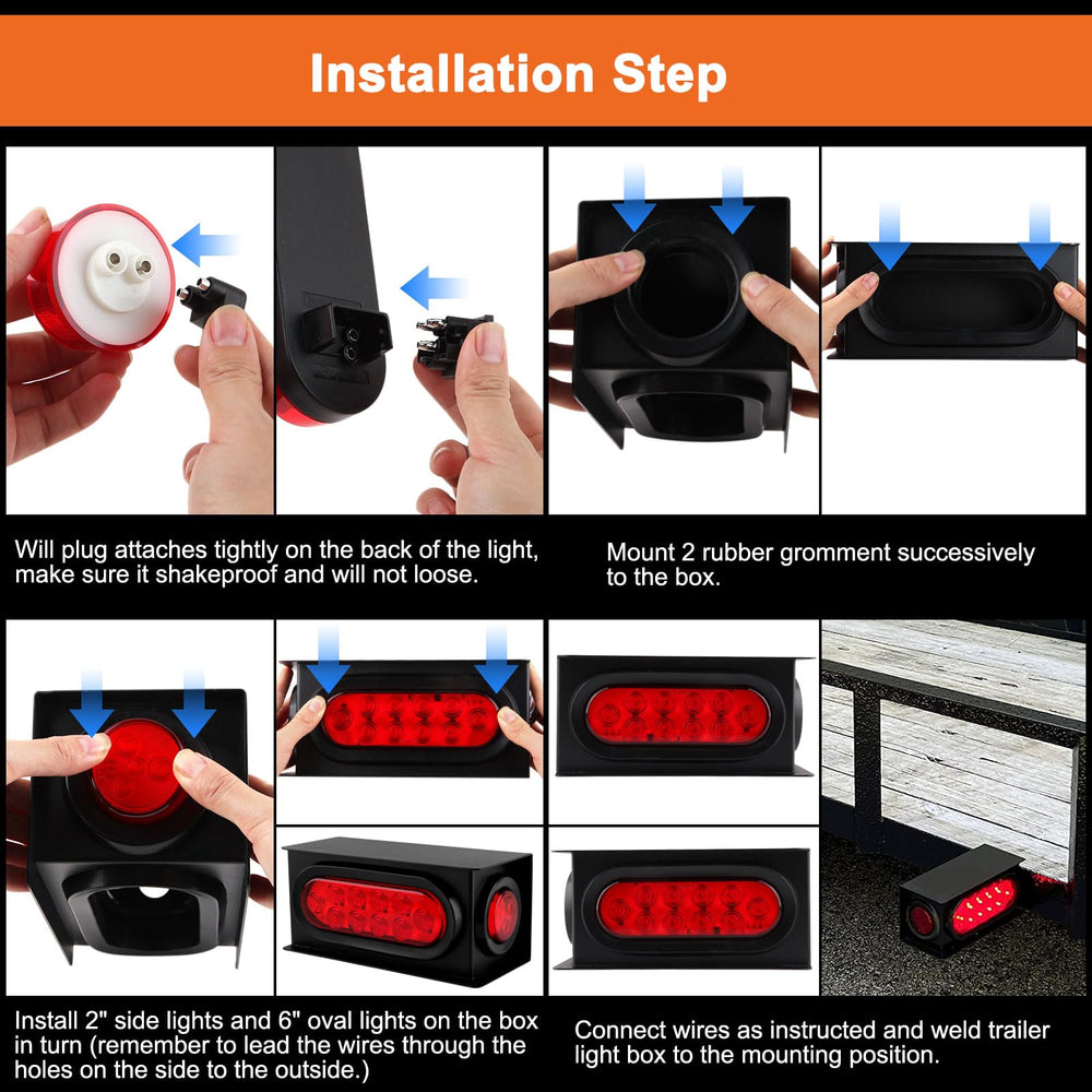 Traberm rubber gaskets ensure secure, weatherproof mounting for trailer lights.
