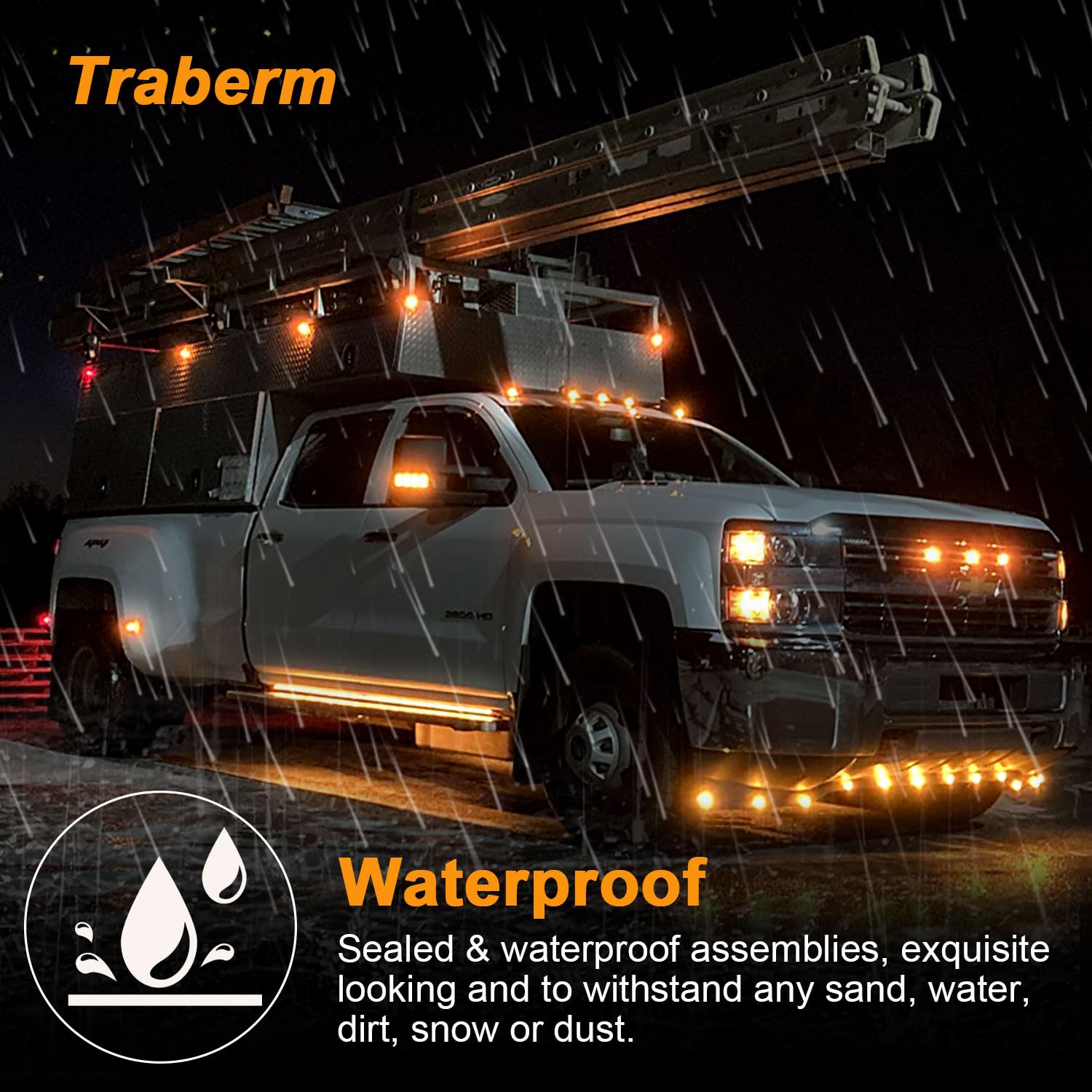 Traberm sealed 2-inch marker light provides durable lighting for trucks and trailers.
