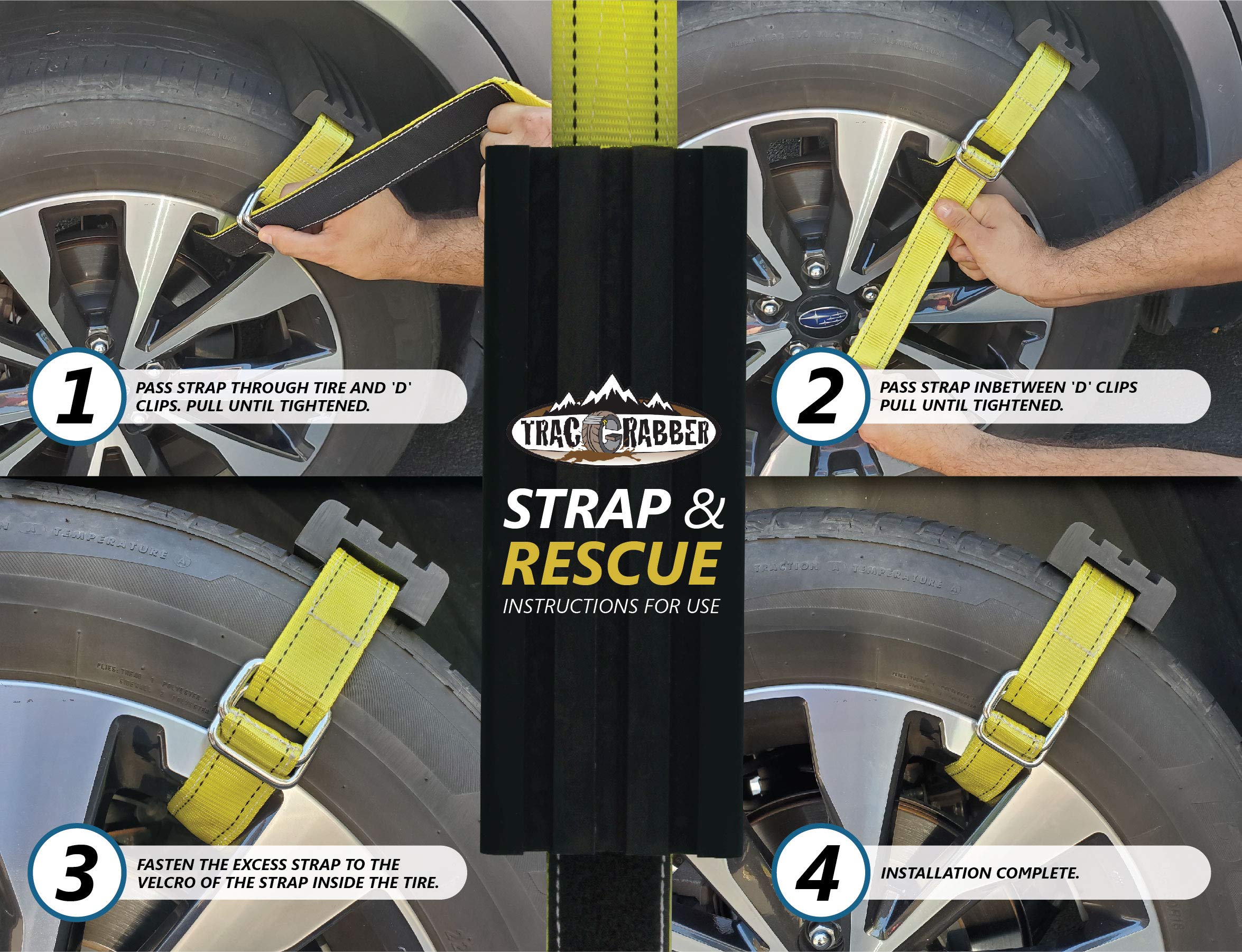 TRACGRABBER carrying bag keeps kit organized.