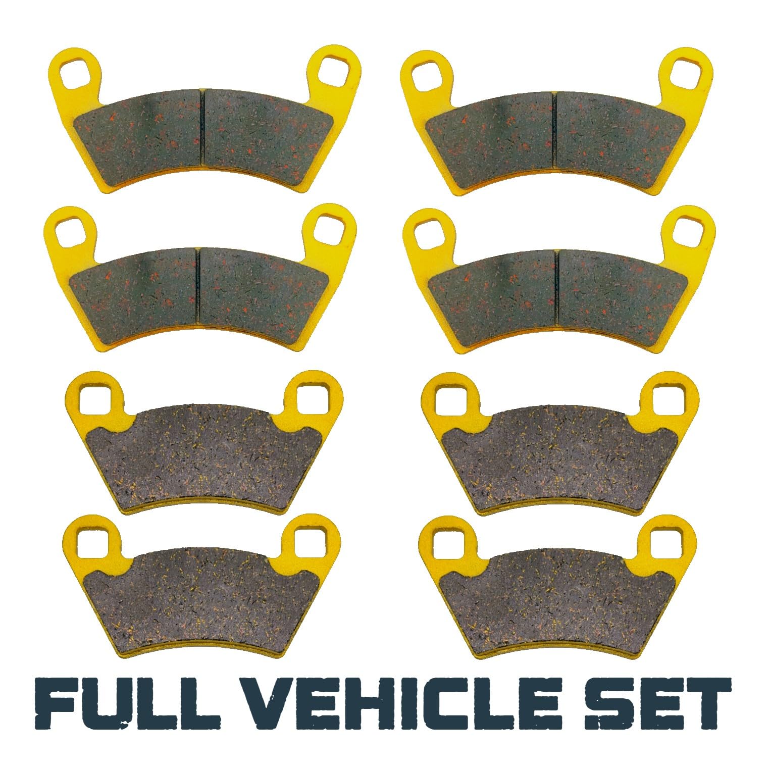 Traild rear ceramic brake pad close-up demonstrating solid backing and wear surface.