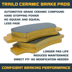Traild full brake pad set for Talon provides front and rear coverage.