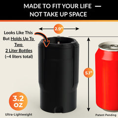 Bottom-release lid in use on Trash Trapper for quick disposal.