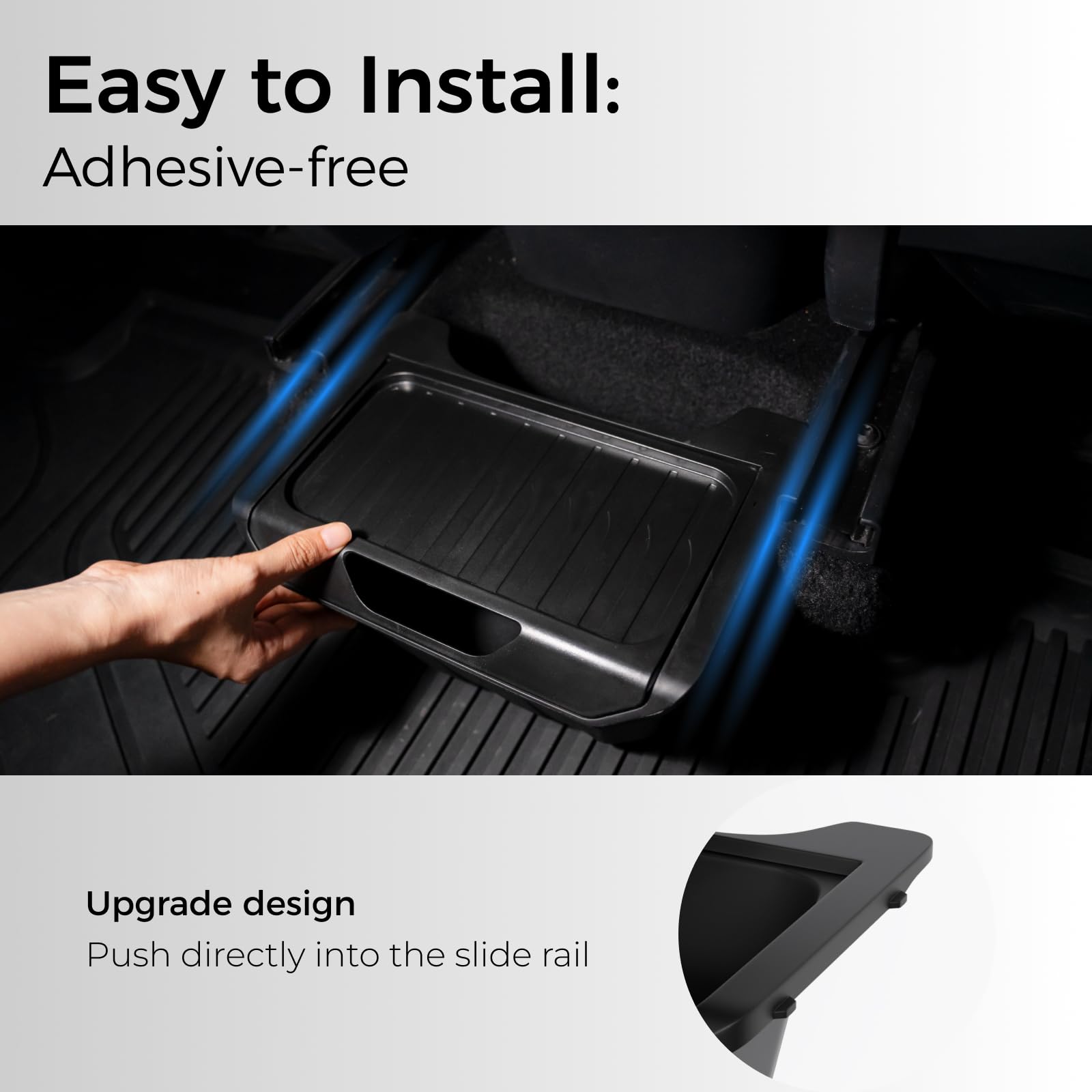 Premium ABS and TPE materials used in TRATHM Model Y organizer