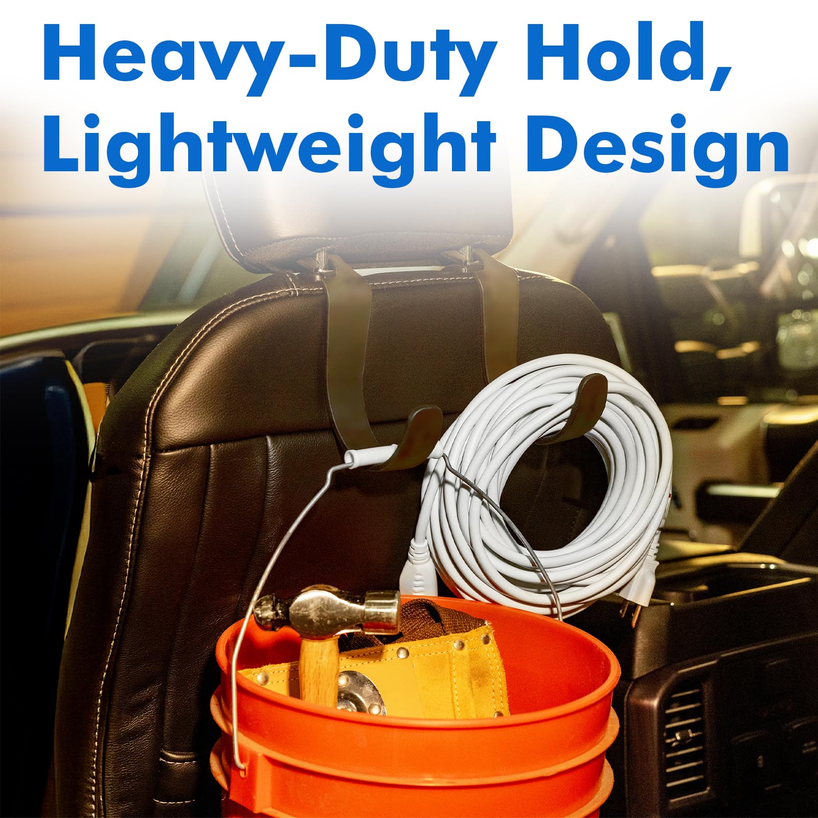Travel Depot hard hat hanger for trucks keeps safety gear within reach