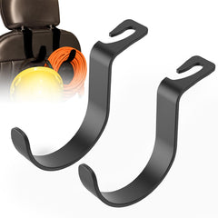 Travel Depot XL hard hat holder on a truck headrest keeps gear off the floor