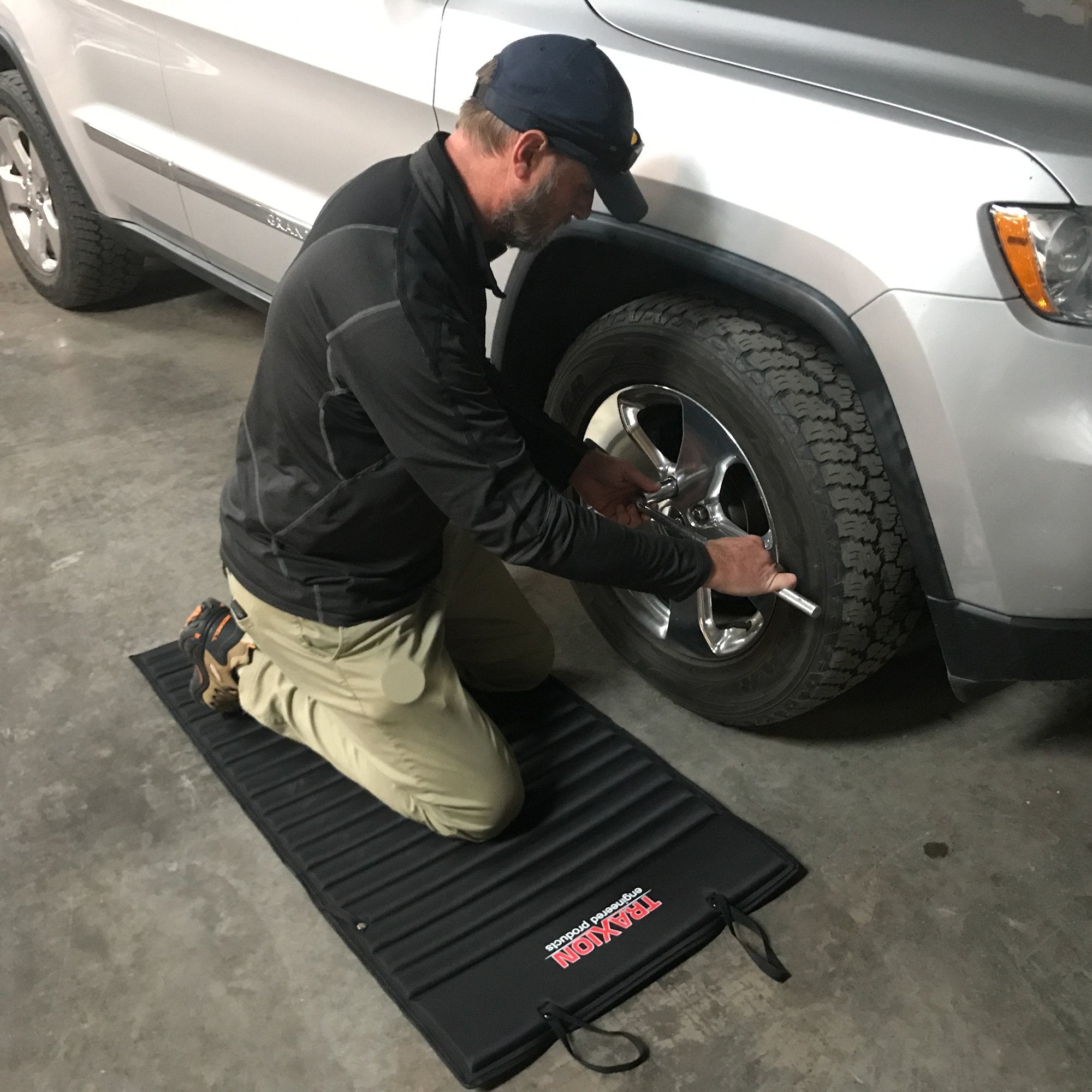 Traxion VersaMat durable canvas cover protects foam while you work.