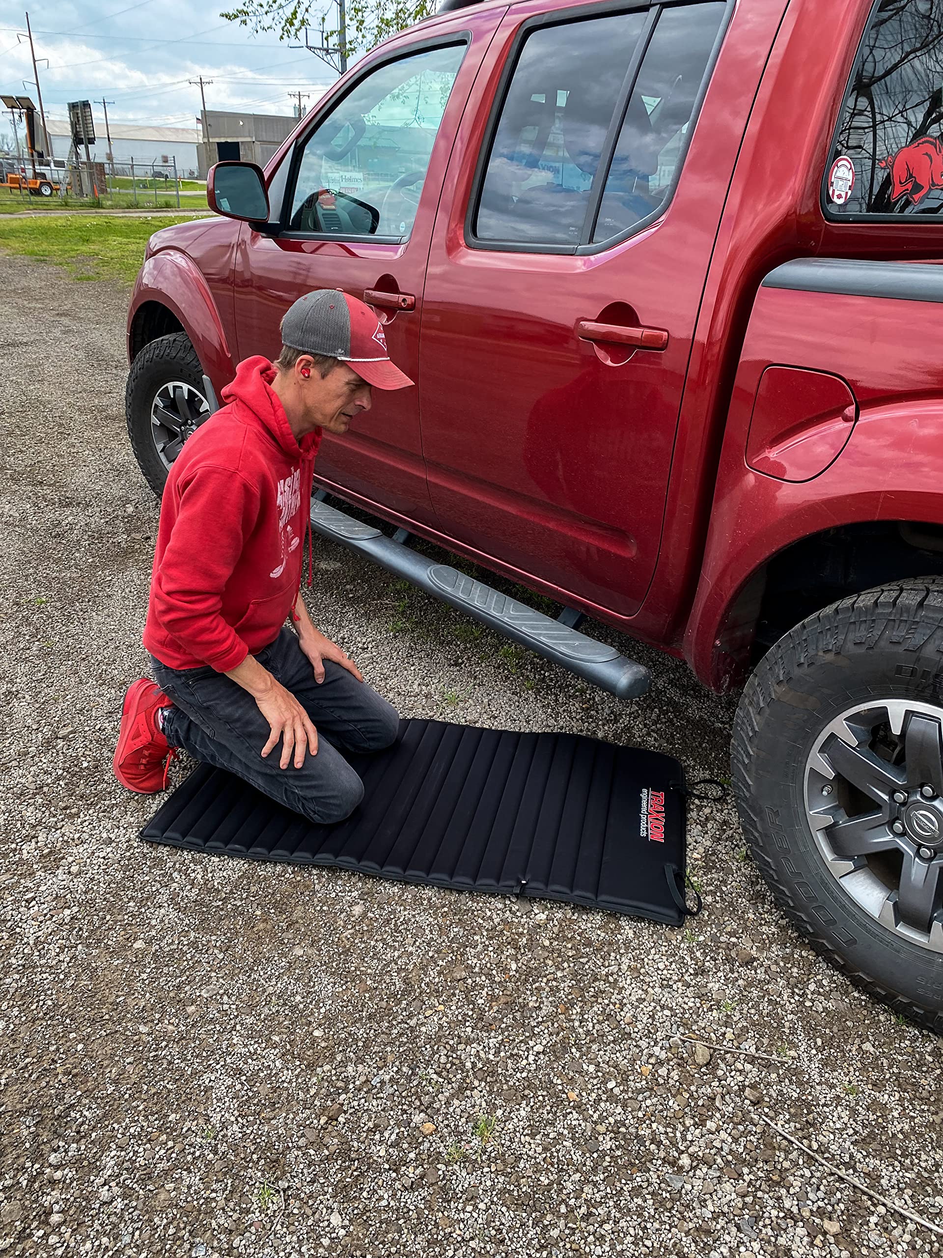 Traxion VersaMat universal fit adapts to various surfaces.