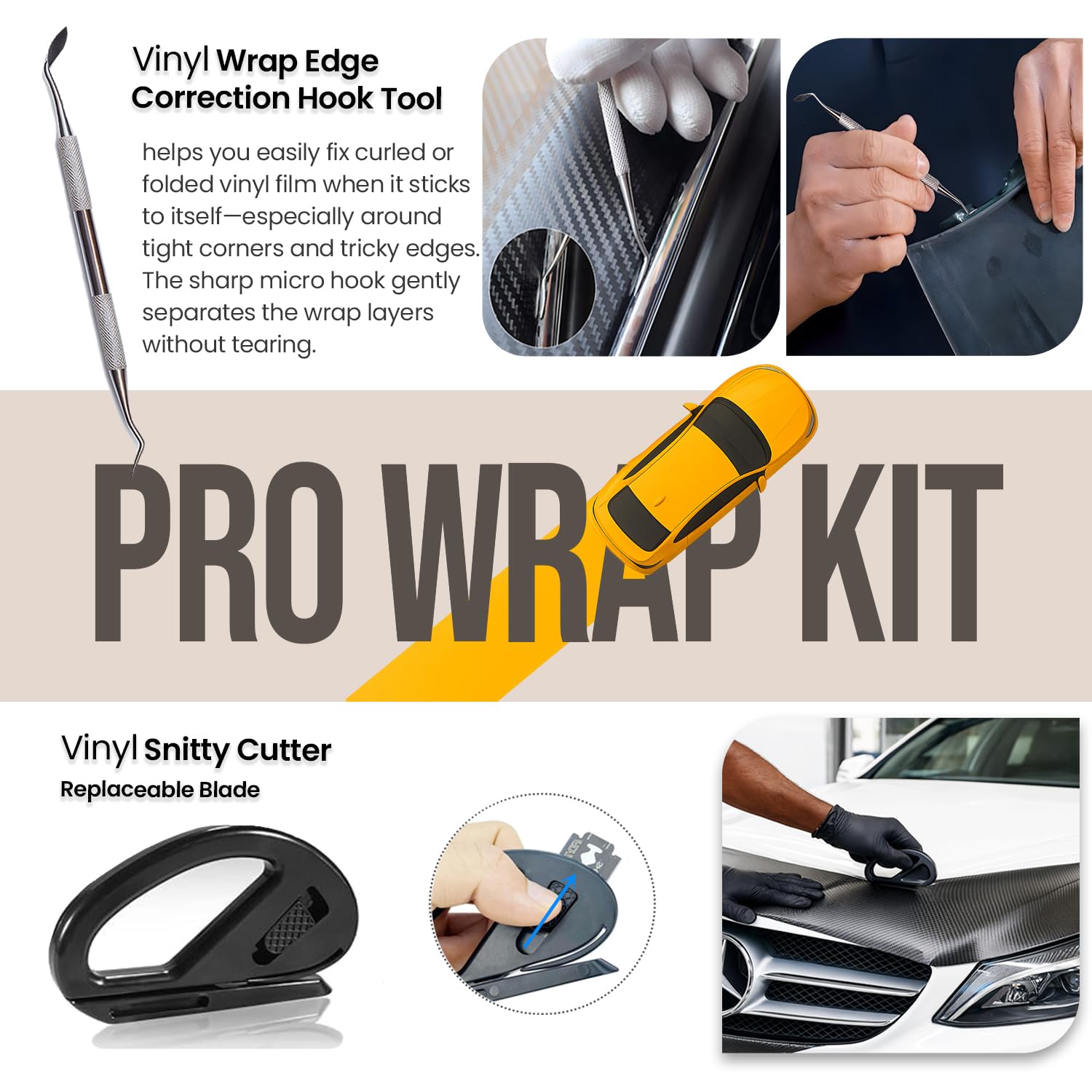 Trayclicks vinyl wrap gloves protect surfaces while smoothing with precision