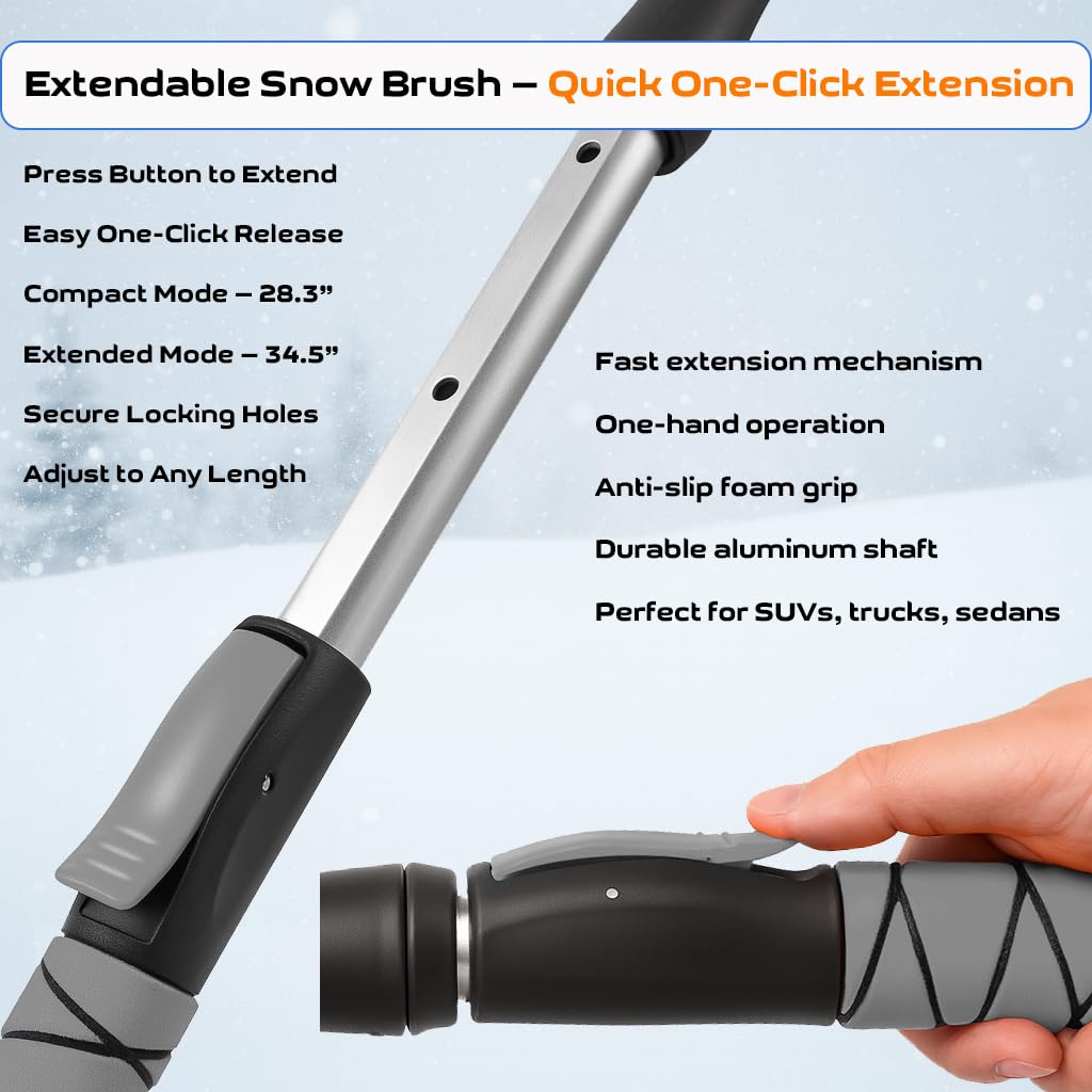 Trazon 4.4-inch snow scraper clears thick ice efficiently