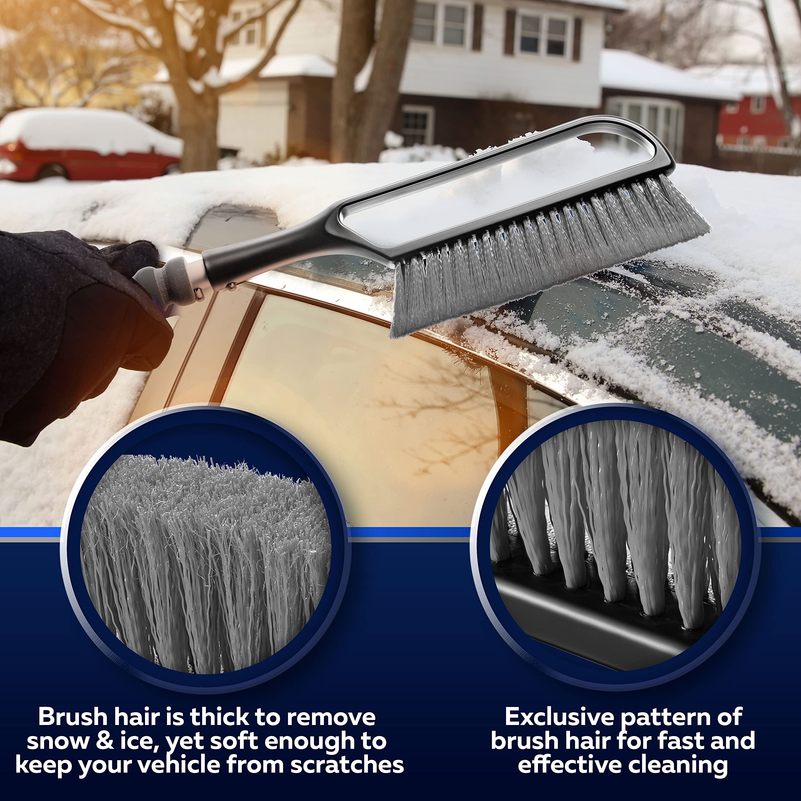 Trazon detachable scraper makes compact storage easy