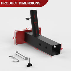 TRCYINC hitch flag holder installed on a truck illustrating quick setup and stable performance.