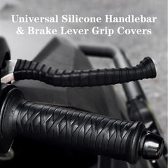 Treayes universal silicone handlebar cover top view highlights flexible fit