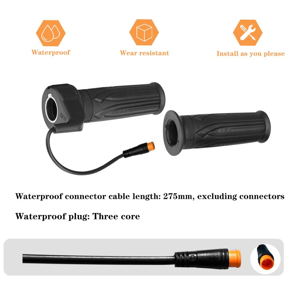 Treayes wide voltage throttle works across 12–72V e-bike systems for flexible use.