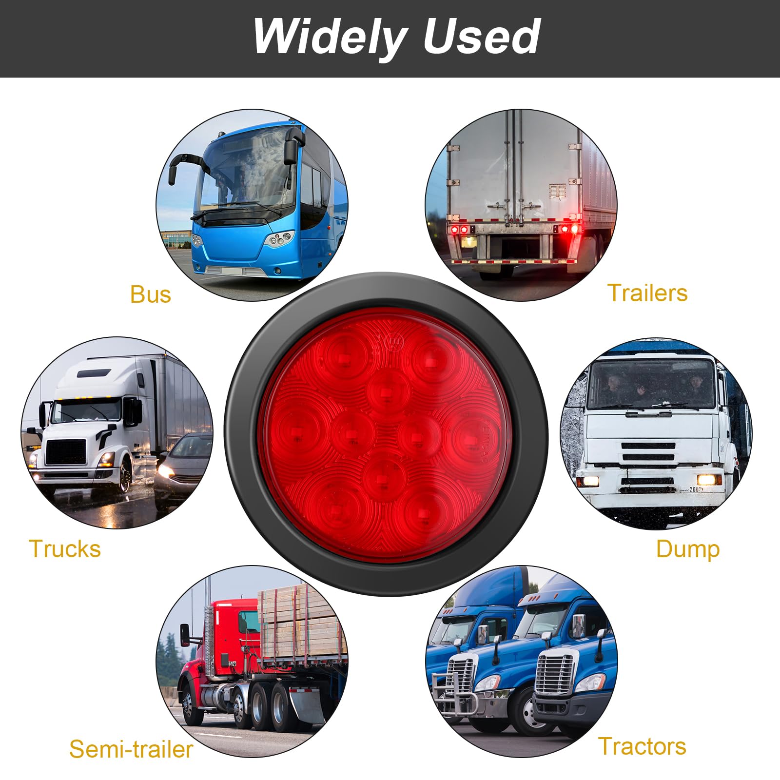 Treela 12V DC compatible trailer light works with trucks, boats, and RVs