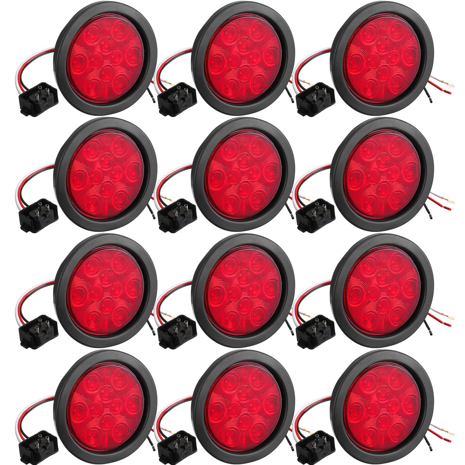 Treela 4 inch round LED trailer tail light ready for trucks and RVs with bright signal