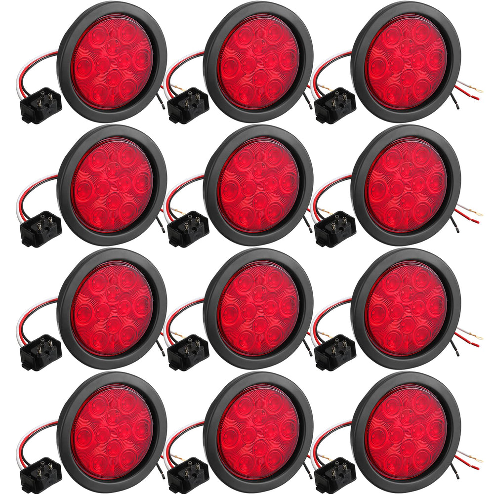 Treela 4 inch round LED trailer tail light ready for trucks and RVs with bright signal