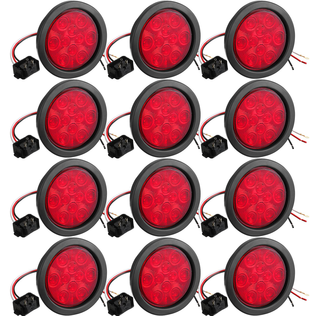Treela 4 inch round LED trailer tail light ready for trucks and RVs with bright signal