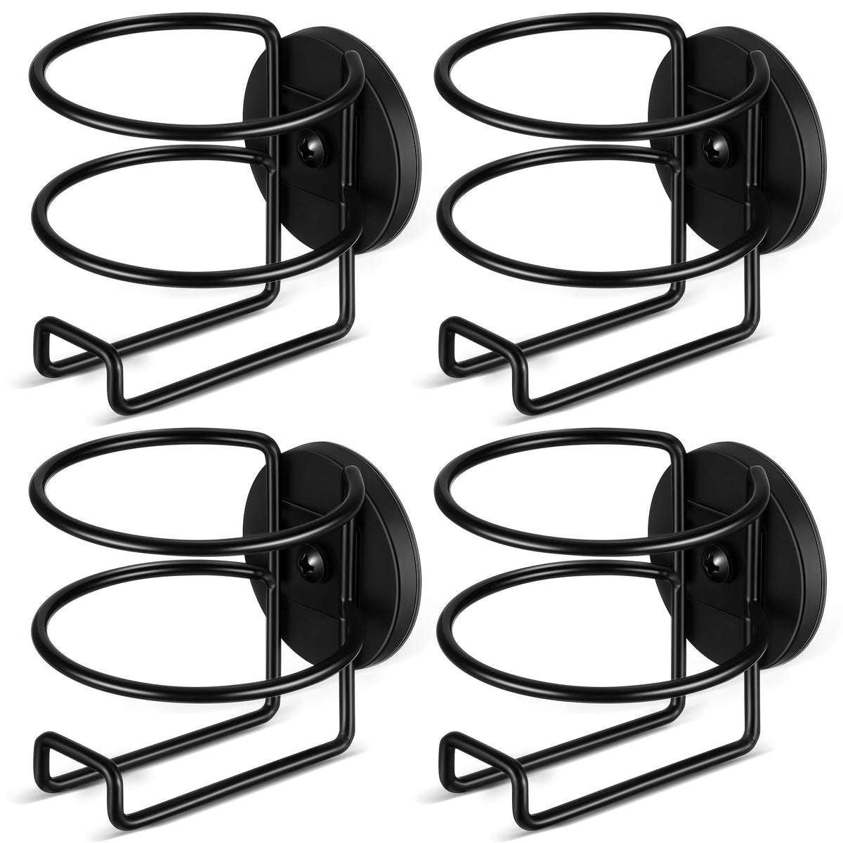 Treela magnetic cup holder pack4 top view keeps drinks secure on metal surfaces