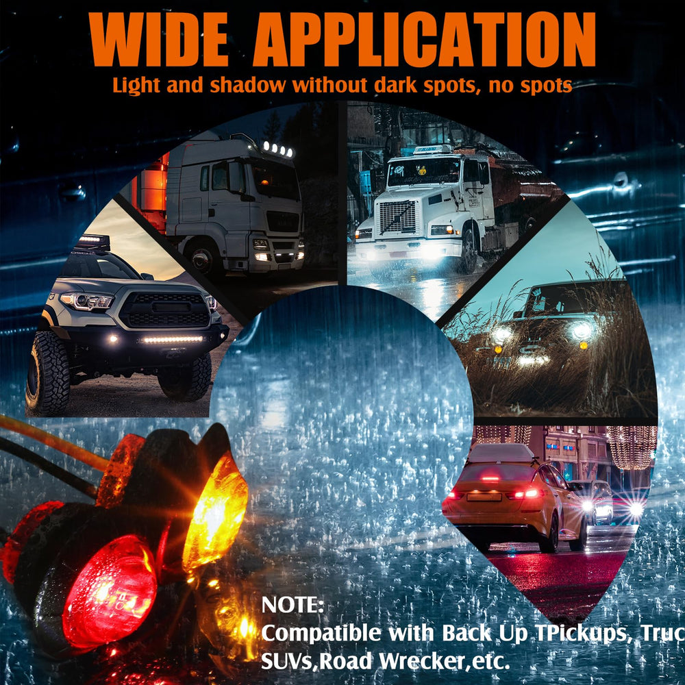 Treela versatile vehicle applications, side marker lights for trucks and trailers.