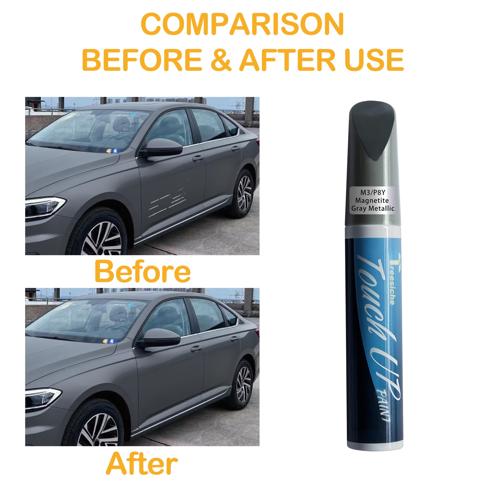 Treesiche M3/P8Y touch-up pen with precision brush for hairline scratches.