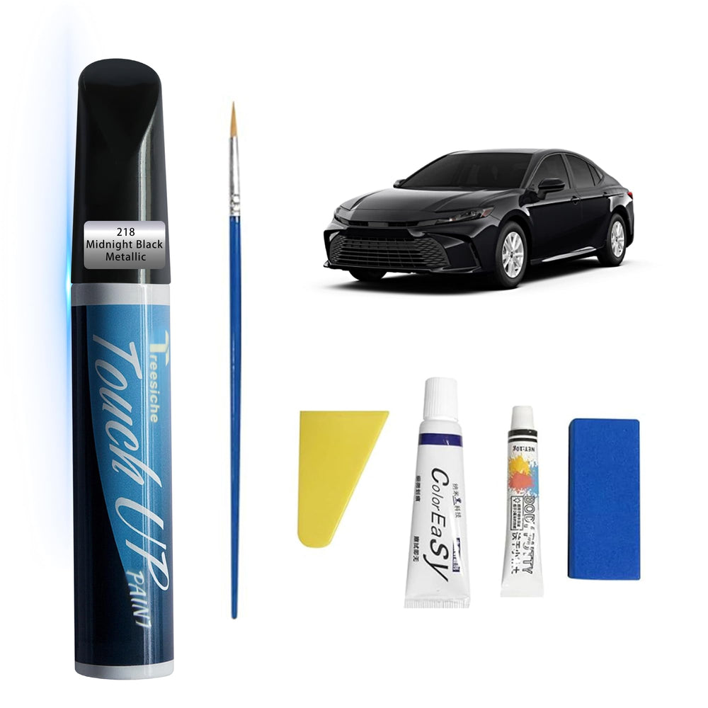 Treesiche Midnight Black Metallic 218 touch-up pen for Toyota, precise color match and quick scratch repair.