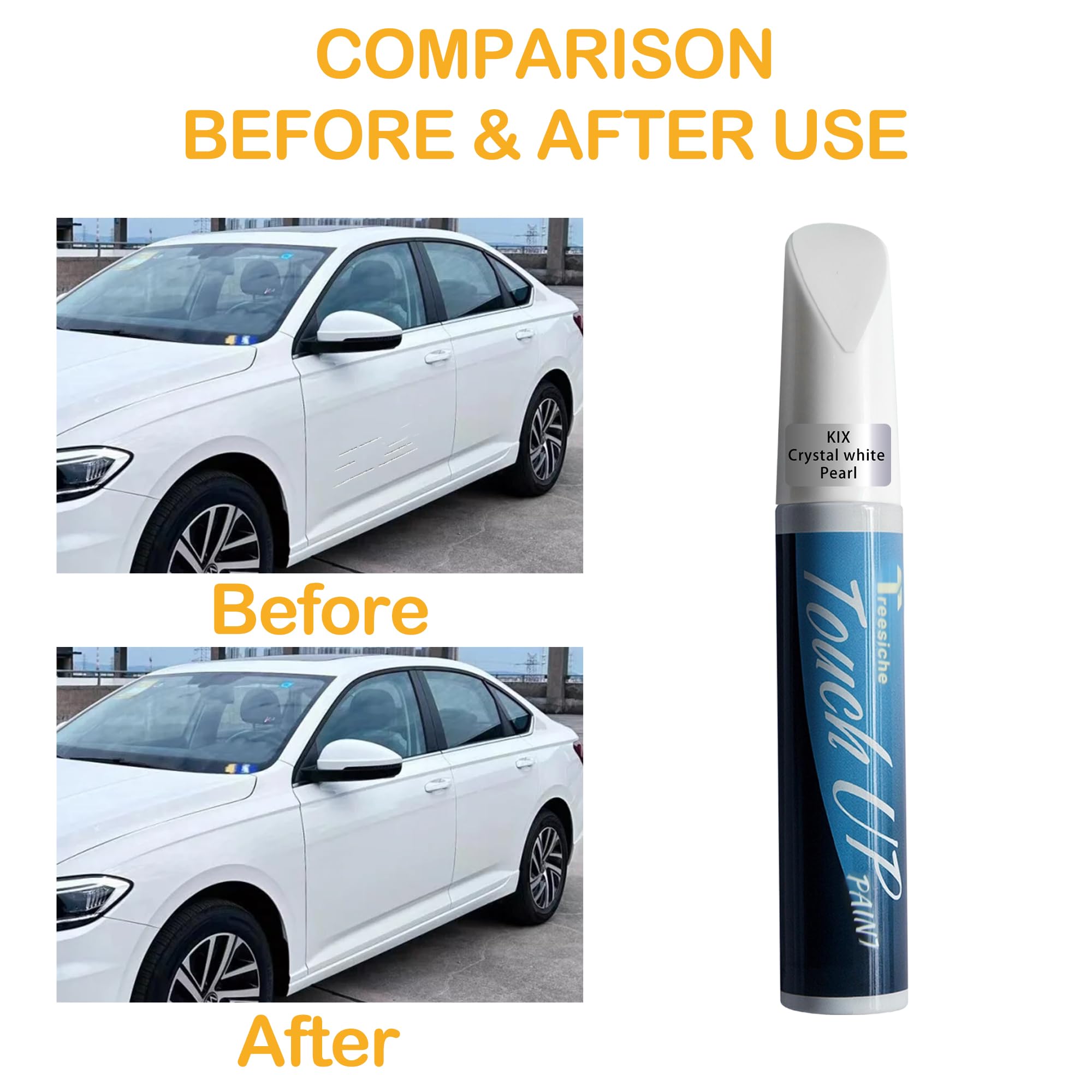 Treesiche scratch repair pen dual-tip for precise, easy coverage of minor chips