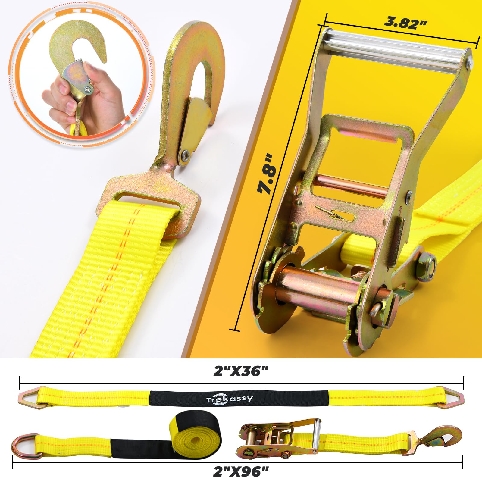 Trekassy 36in axle strap provides secure axle protection during haul