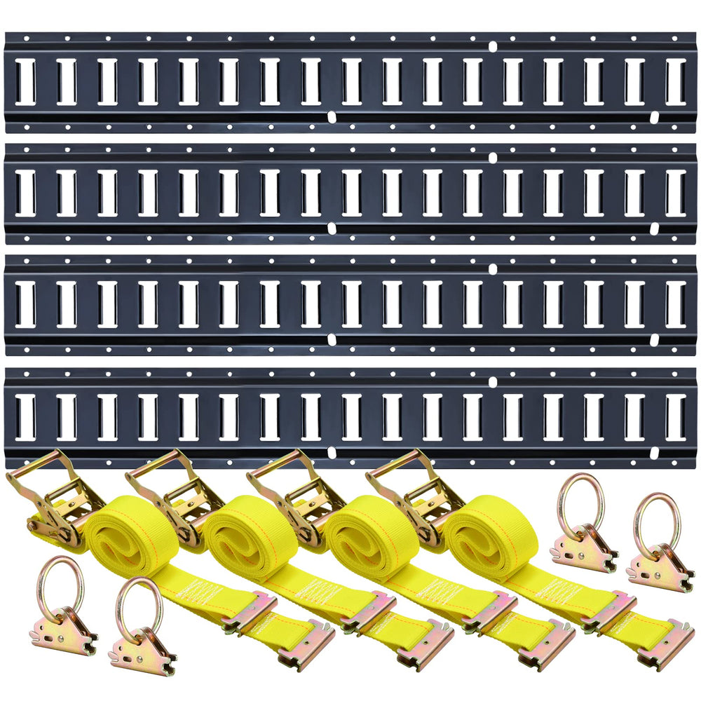 Trekassy E-Track rail 4ft horizontal enables flexible tie-down points on trailers