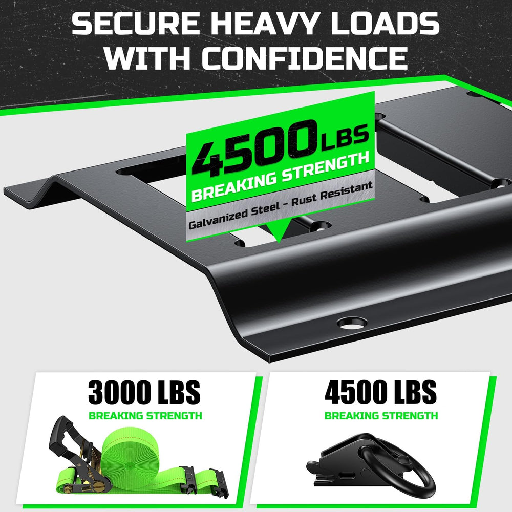 Trekassy heavy-duty ratchet strap securing large loads on a trailer