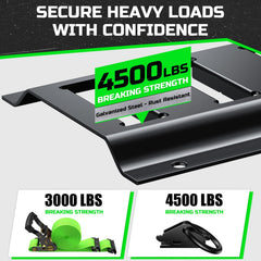 Trekassy heavy-duty ratchet strap securing large loads on a trailer