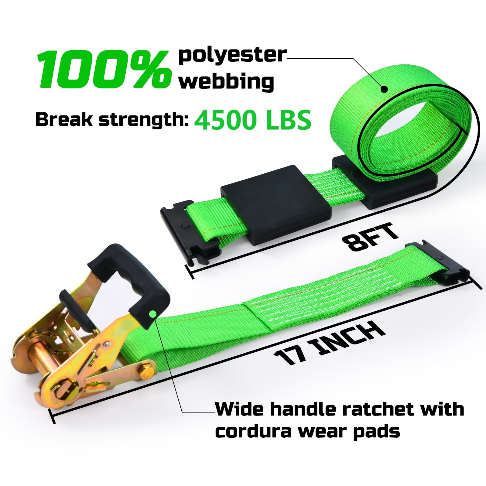 Trekassy heavy-duty ratchets provide strong tightening for cargo on trailers