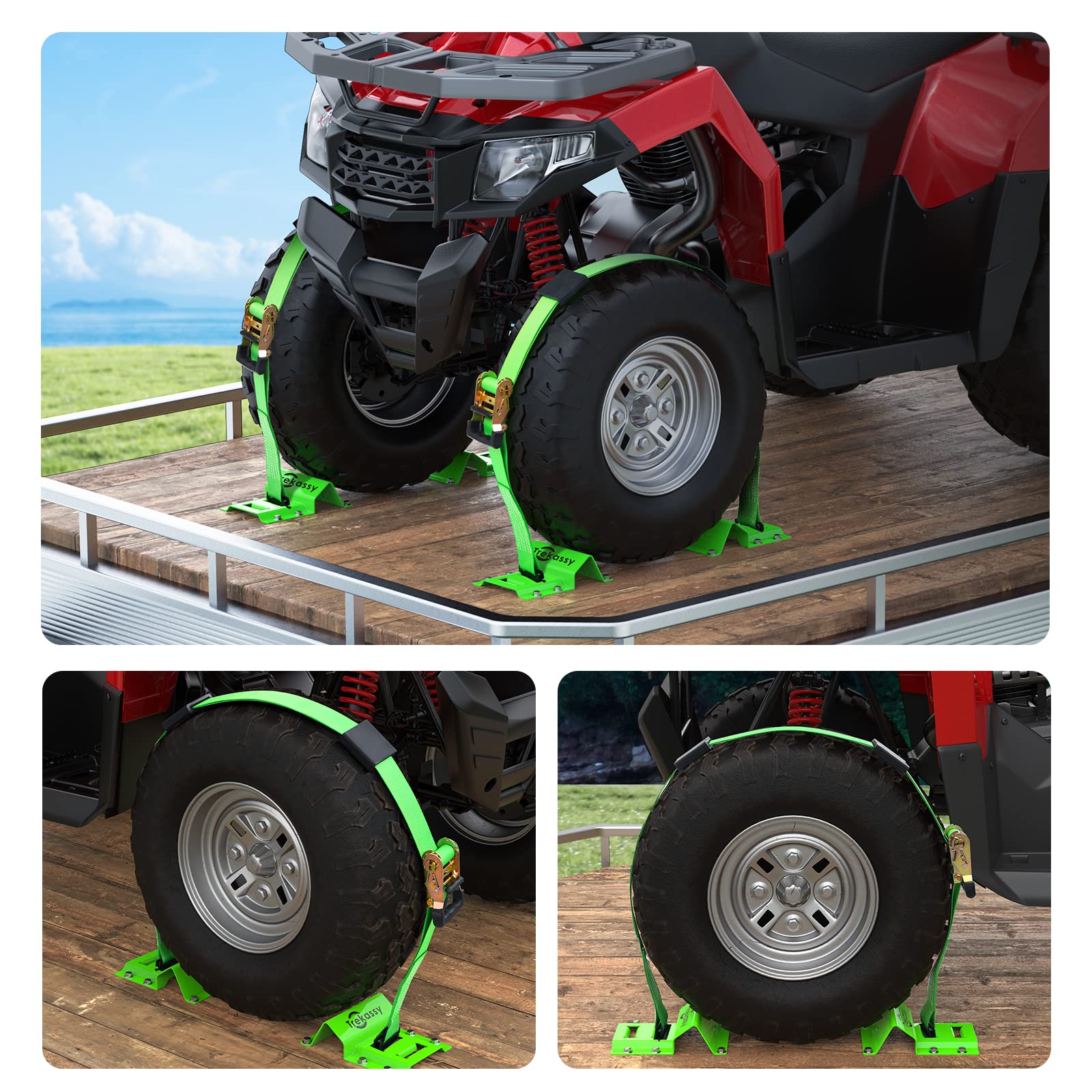 Trekassy larger washers shield trailer decks from damage during tie-downs