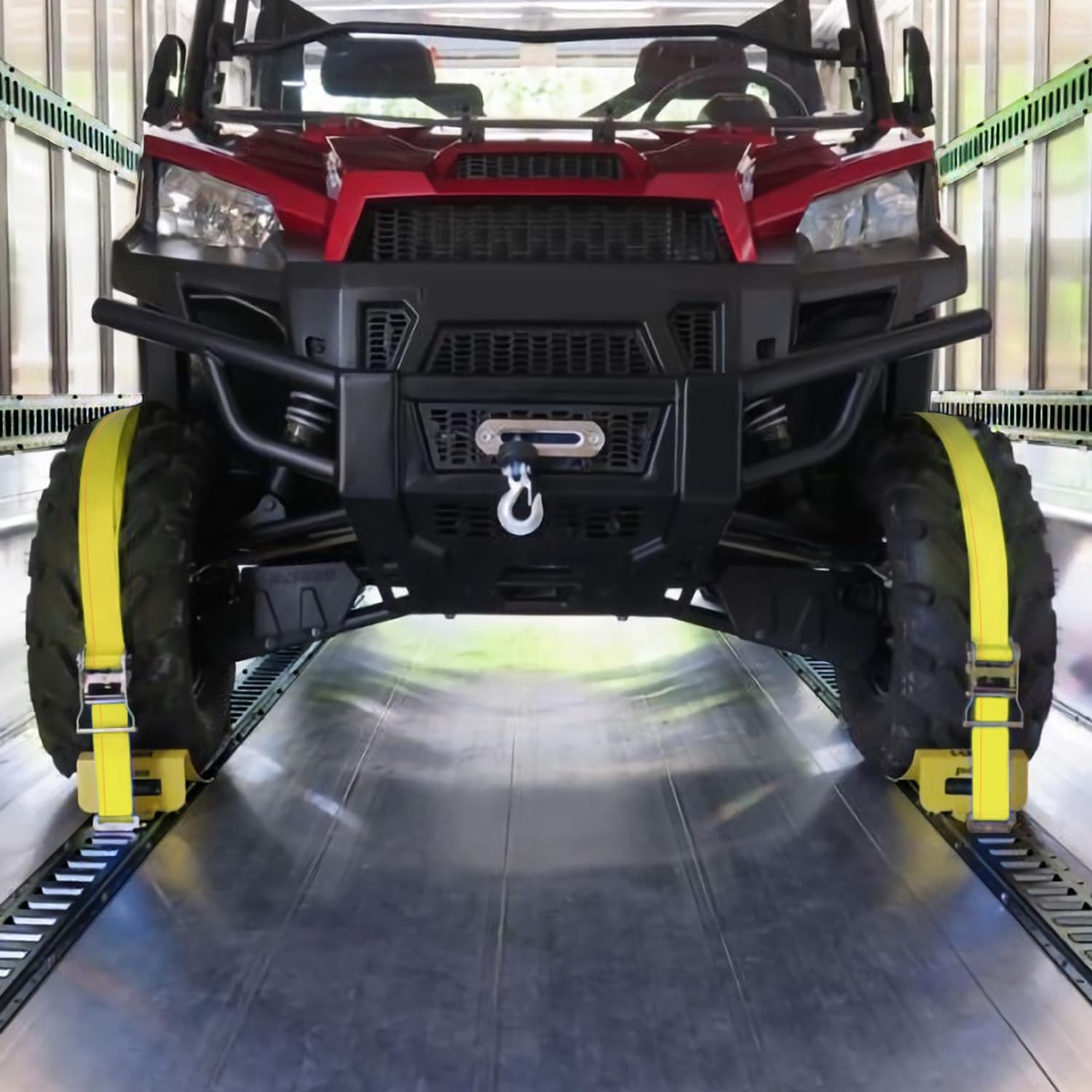 Trekassy van cargo bed setup with dependable tie-down rails and straps