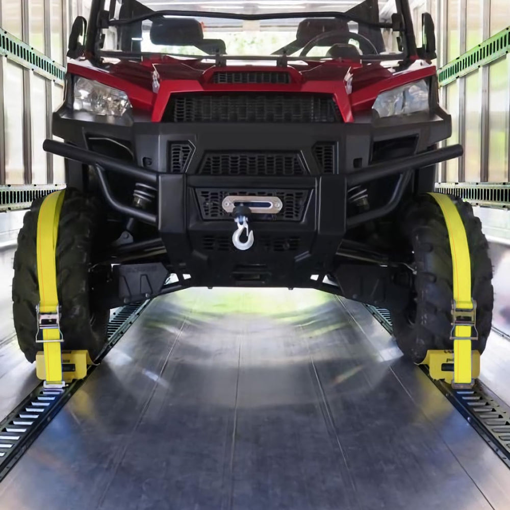 Trekassy van cargo bed setup with dependable tie-down rails and straps