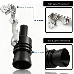 TrekaYumo universal fit exhaust whistle mounted on car for quick upgrade.