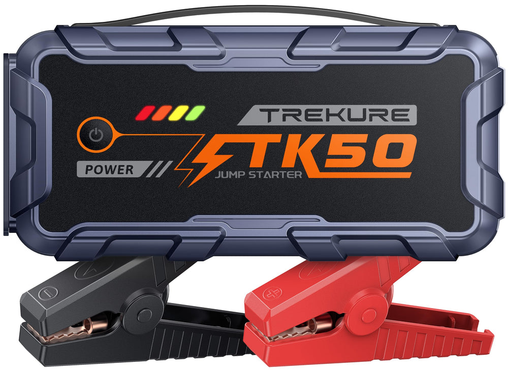 TREKURE car jump starter compact design fits in your glove box for quick access
