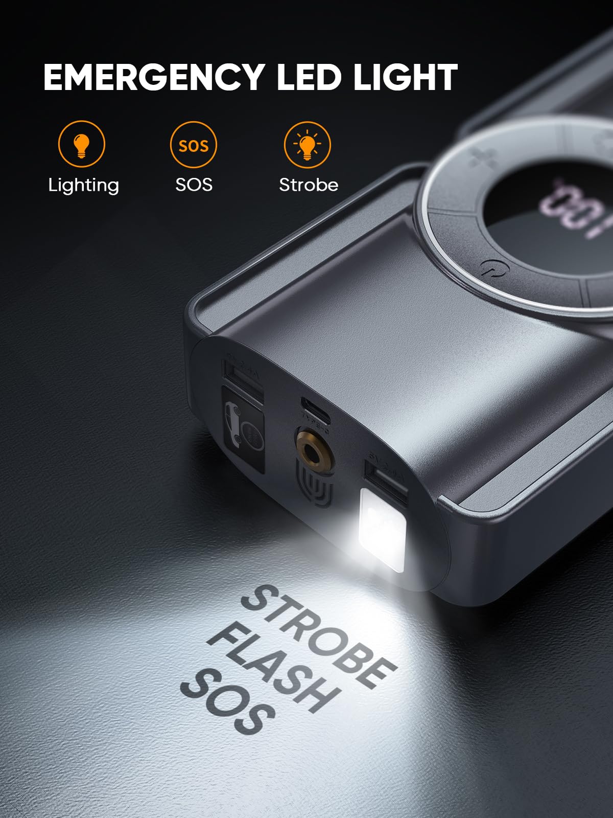 TREKURE emergency light providing bright roadside illumination