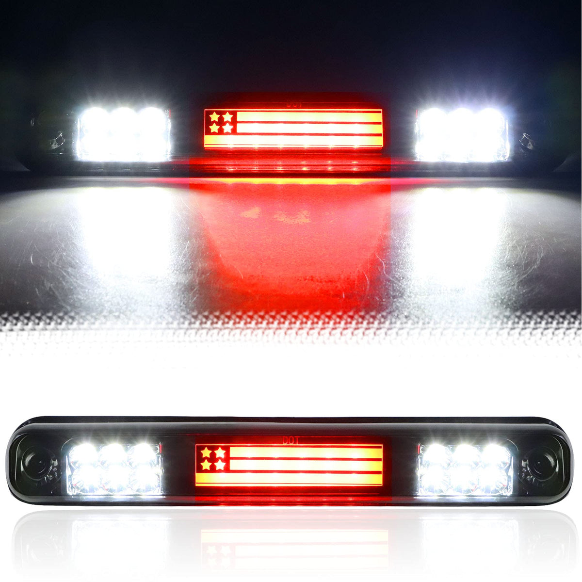 Tresound 3rd brake light with chrome housing and smoked lens for enhanced visibility