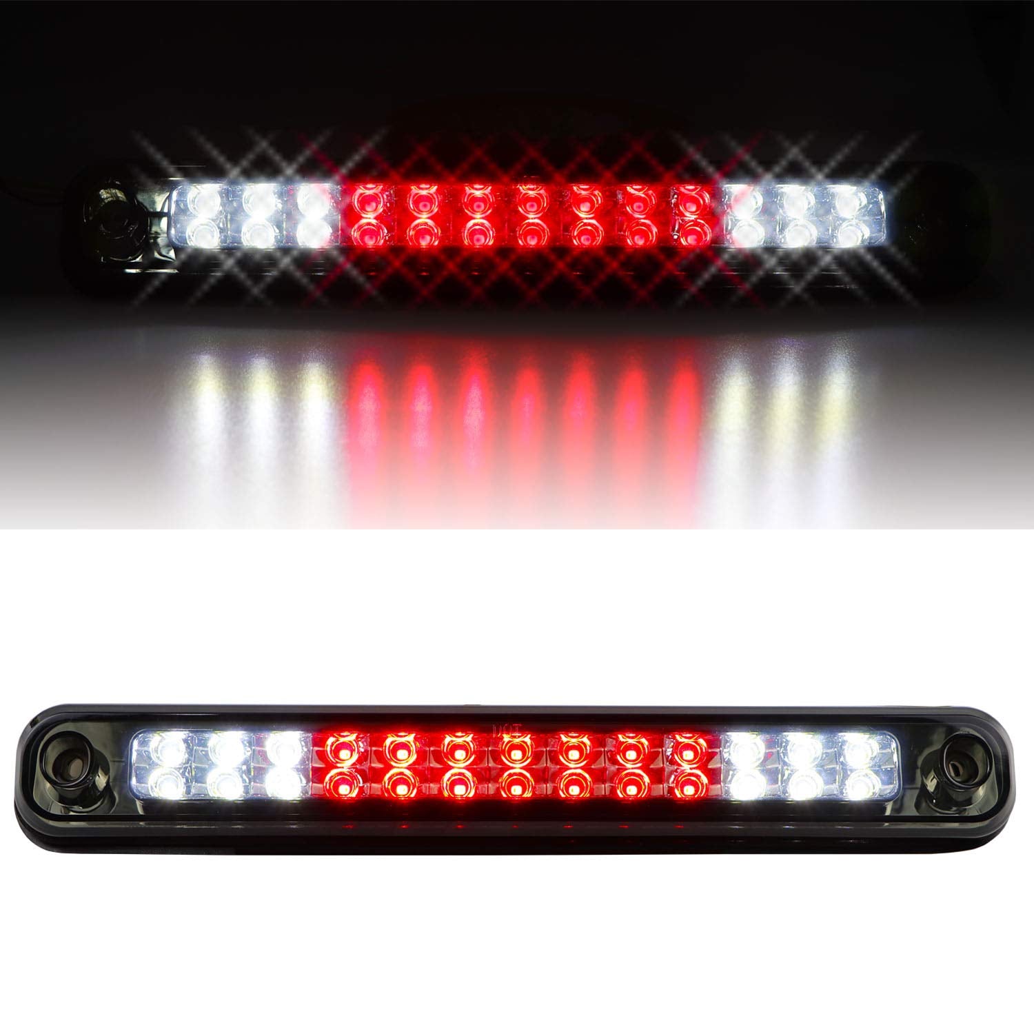 Tresound 3rd brake light with chrome housing and smoked lens for enhanced rear signaling.