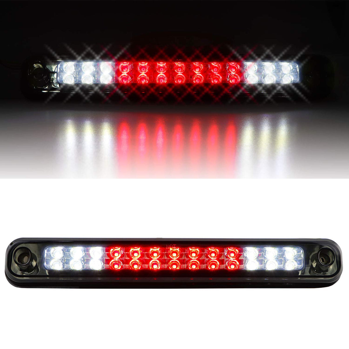 Tresound 3rd brake light with chrome housing and smoked lens for enhanced rear signaling.