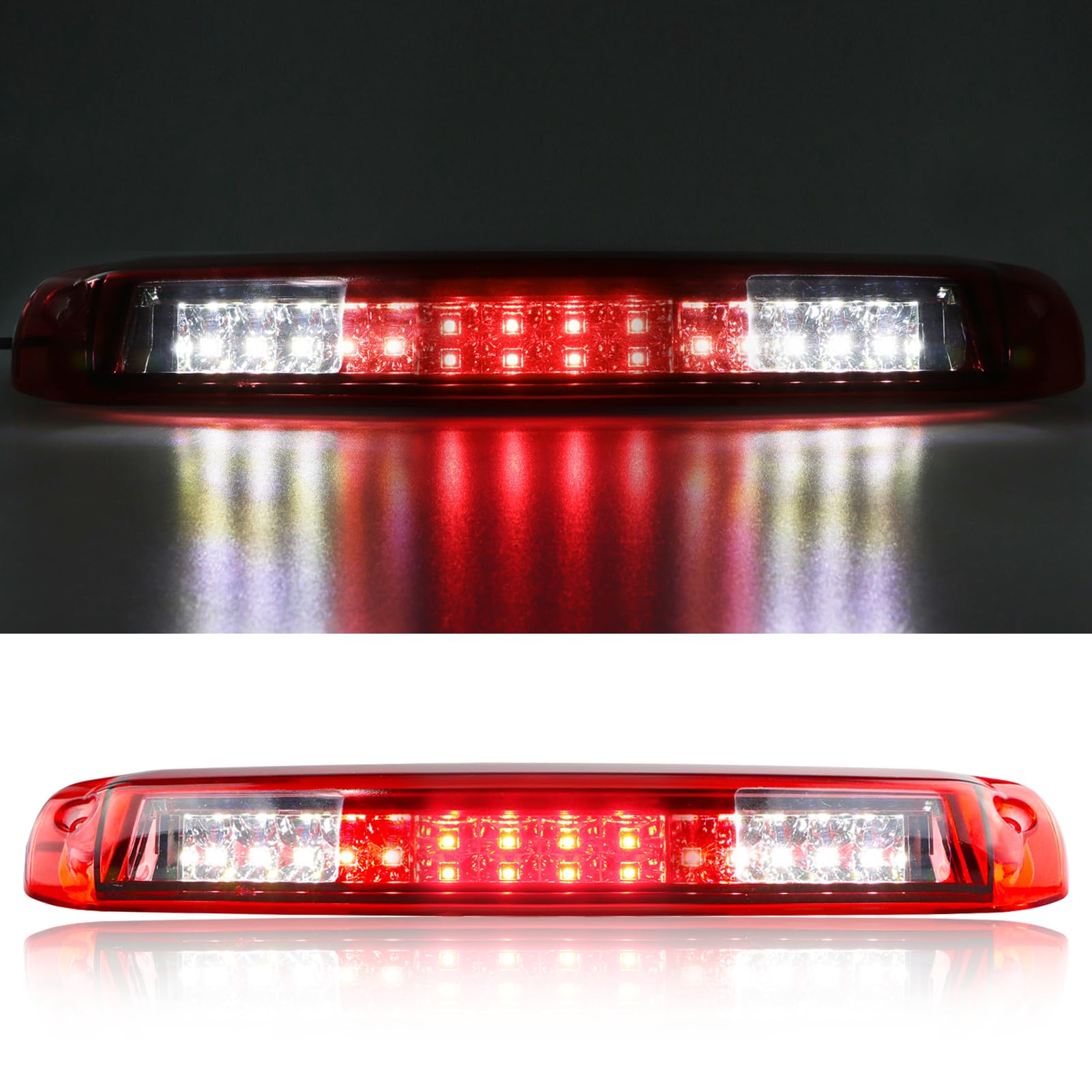 Tresound 3rd brake light installed on Silverado rear view for safer signaling