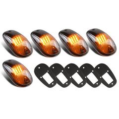 Tresound cab marker light amber LEDs with smoked lens for Dodge Ram, enhances night visibility.